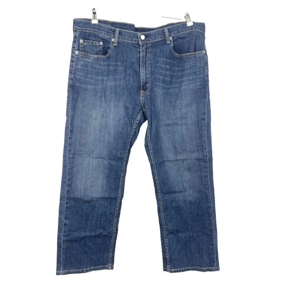 Levis Men Size 40 x 30 Jeans Dark Wash Pants 559 Relaxed Straight Pants Stretch